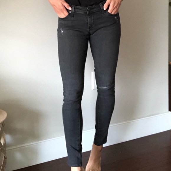 Ag Adriano Goldschmied Denim - AG Adriano Goldschmied dark gray denim jeans